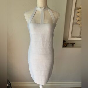 BB Dakota Dress Womens Silver Simony Bodycon Cocktail Mini Dress  Size M‎